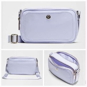 Lululemon Crossbody Camera Bag 2L...Like New...Serene Blue / Gold